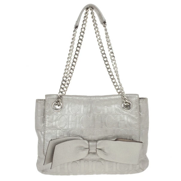 Carolina Herrera Silver Audrey Shoulder bag Women