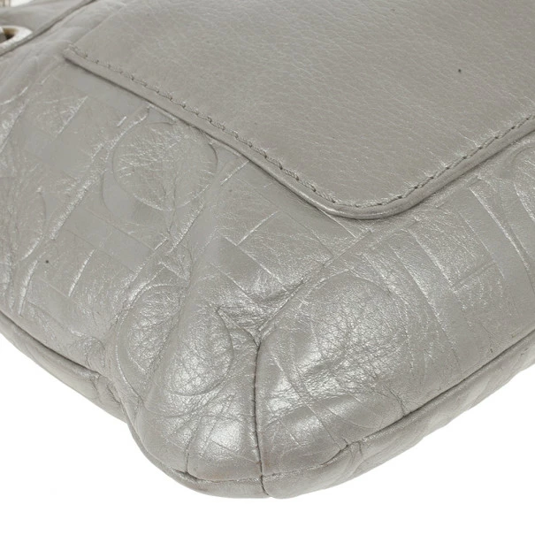 Carolina Herrera Silver Audrey Shoulder bag Women