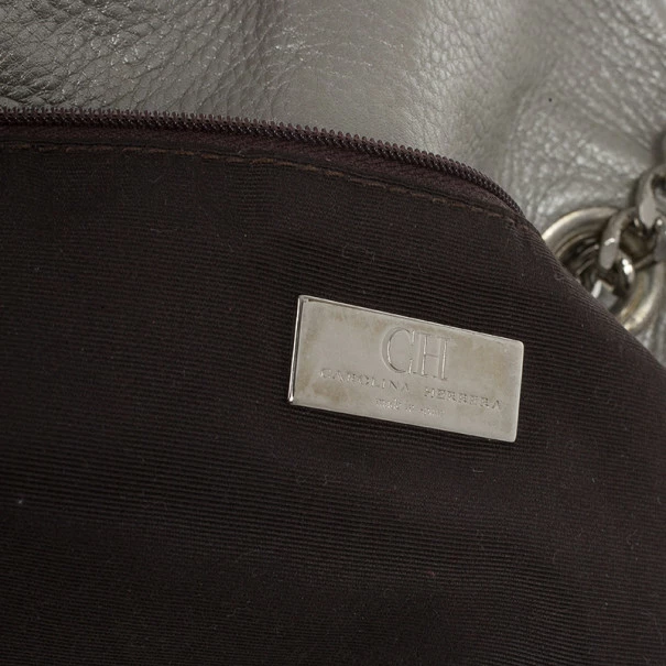 Carolina Herrera Silver Audrey Shoulder bag Women