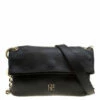 Carolina Herrera Black Leather Chain Shoulder Bag Women