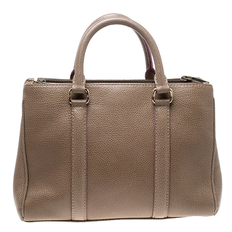 Carolina Herrera Beige Leather Tote Women