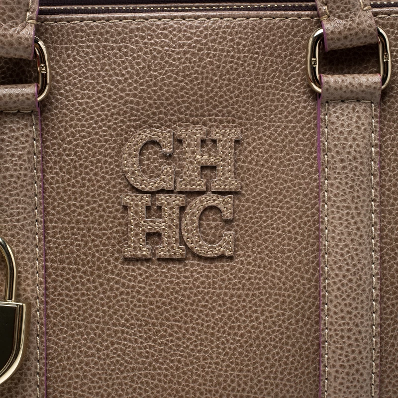 Carolina Herrera Beige Leather Tote Women