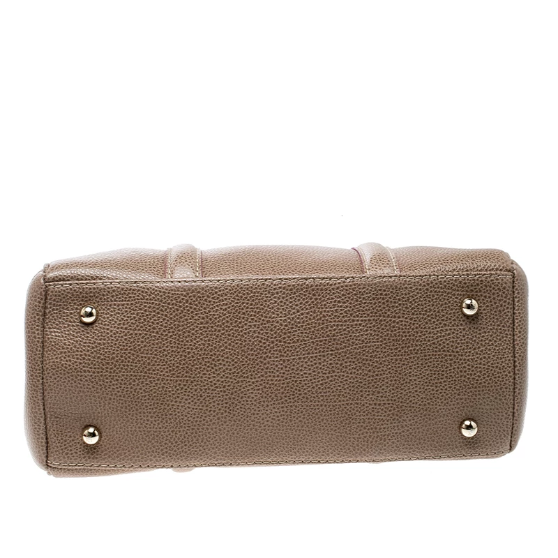 Carolina Herrera Beige Leather Tote Women