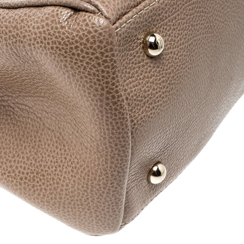 Carolina Herrera Beige Leather Tote Women