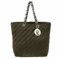 Carolina Herrera Green Nylon Quilted Tote Women