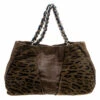 Carolina Herrera Brown Leather And Hair On Tote Women