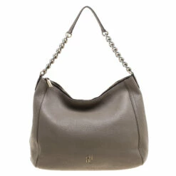 Carolina Herrera Beige Leather Hobo Women