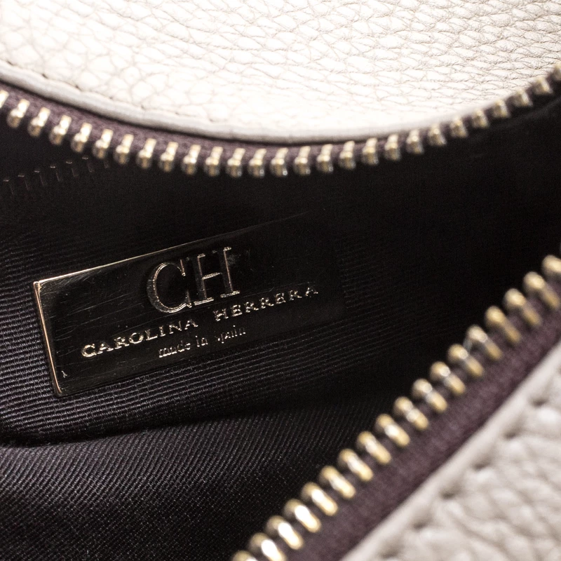 Carolina Herrera Beige Leather Hobo Women