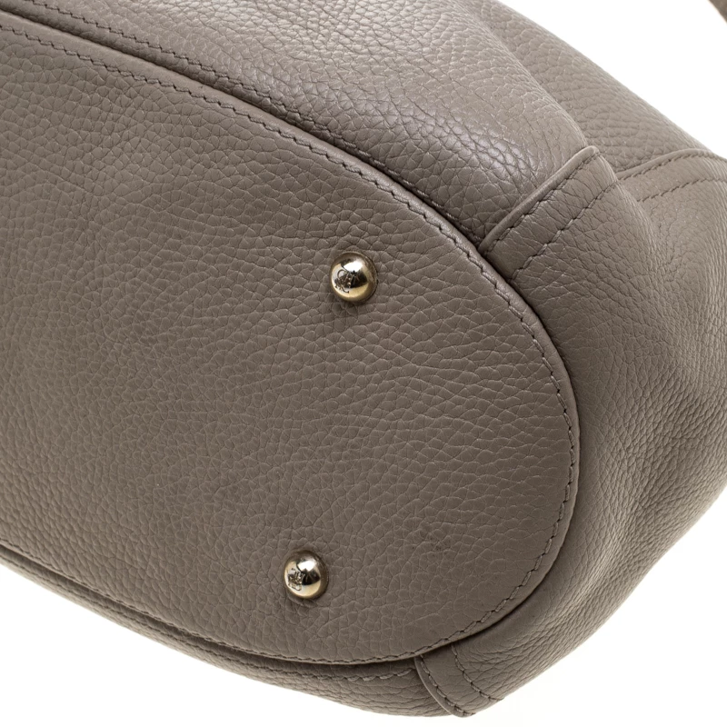 Carolina Herrera Beige Leather Hobo Women