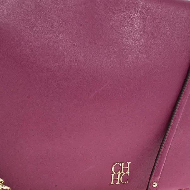 Carolina Herrera Fushia Pink Leather New Baltazar Women