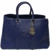 Carolina Herrera Blue Leather Matteo Tote Women