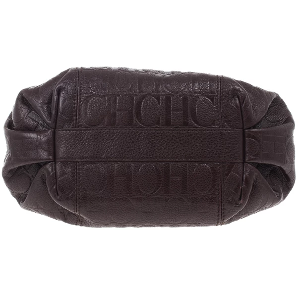 Carolina Herrera Brown Monogram Celidonia Chain Handle Tote Women