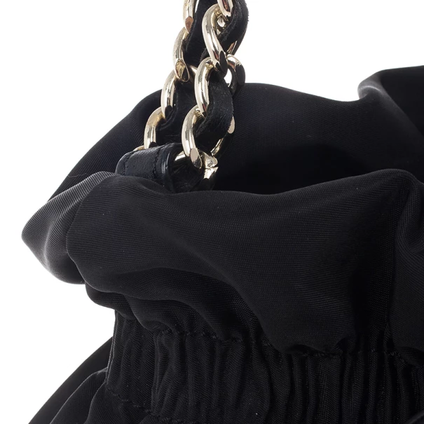 Carolina Herrera Bow Drawstring Chain Hobo Small Women - Black