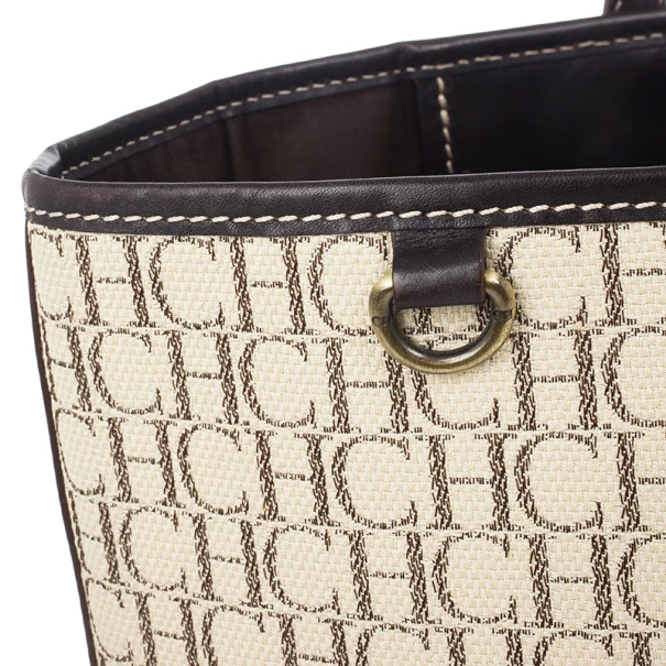 Carolina Herrera Monogram Canvas Shopper Tote Women - Brown