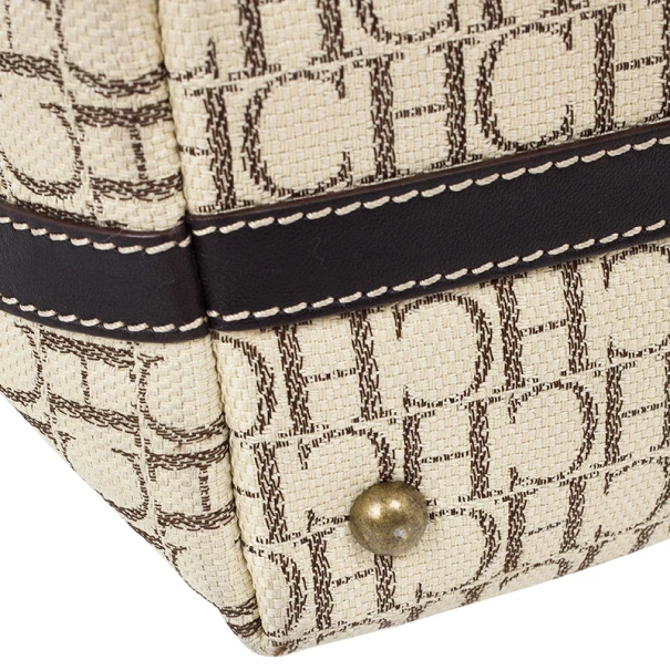 Carolina Herrera Monogram Canvas Shopper Tote Women - Brown