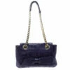 Carolina Herrera Purple Monogram Leather Audrey Shoulder Bag Women