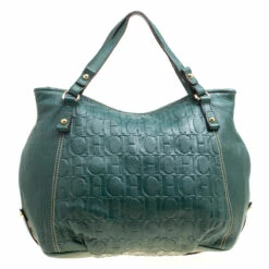 Carolina Herrera Green Leather Hobo Women