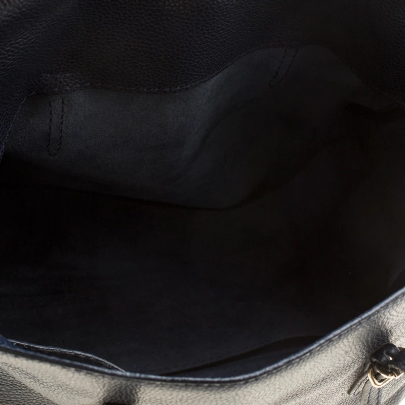 Carolina Herrera Blue Leather Tempo Collection Adagio Tote Women