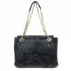 Carolina Herrera ‘Audrey’ Black Monogram Embossed Bag Women