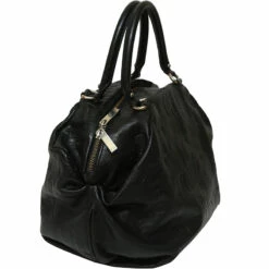 Alternative view of Carolina Herrera Black Monogram Leather Satchel Bag Women