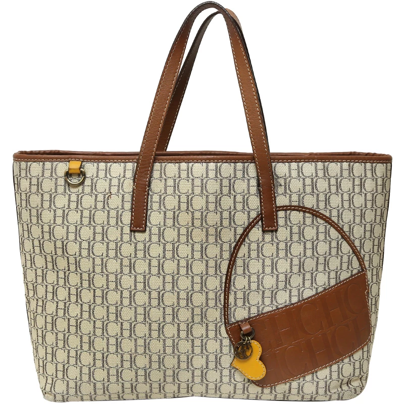 Carolina Herrera Tricolor Monogram Canvas and Leather Tote Women - Multicolor
