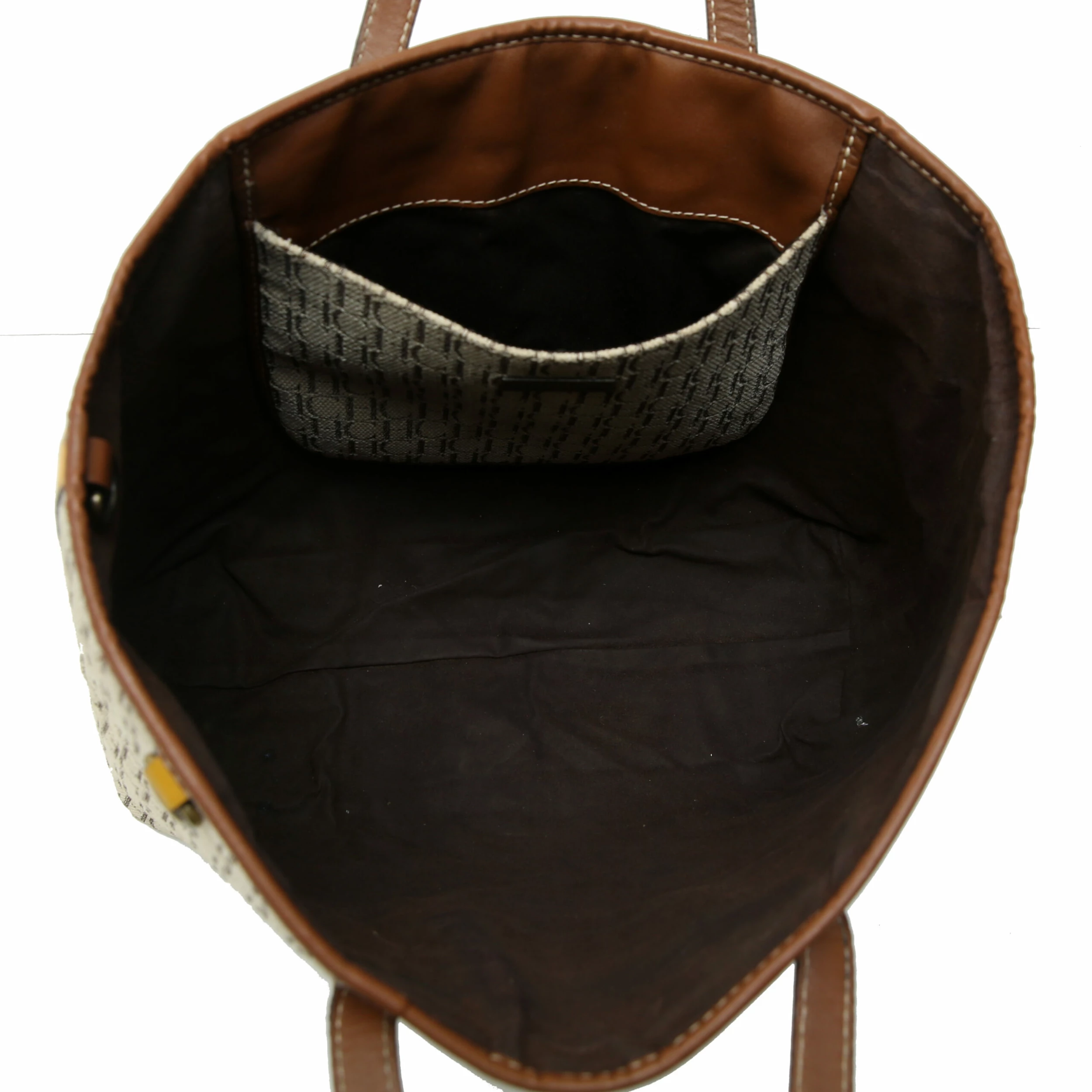 Carolina Herrera Tricolor Monogram Canvas and Leather Tote Women - Multicolor