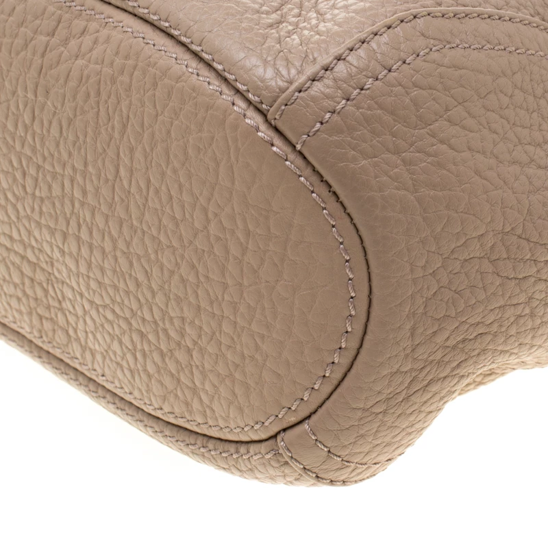 Carolina Herrera Beige Leather Maria Shoulder Bag Women