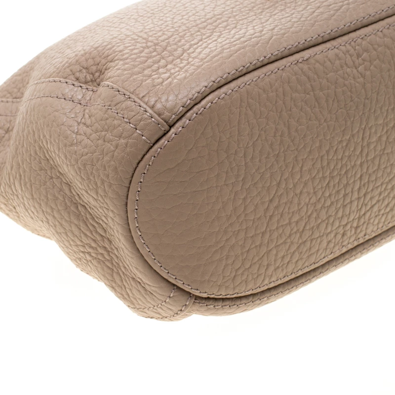 Carolina Herrera Beige Leather Maria Shoulder Bag Women