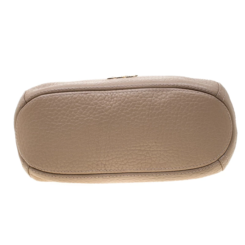 Carolina Herrera Beige Leather Maria Shoulder Bag Women