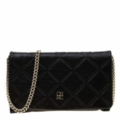 Carolina Herrera Black Leather Crossbody Bag Women
