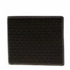 Carolina Herrera Black Monogram Leather Bifold Wallet Women