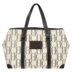 Carolina Herrera Monogram Coated Canvas Small Shopper Bag Women - Beige,brown