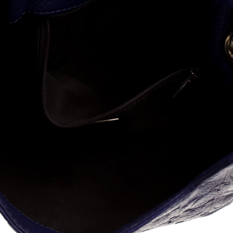 Carolina Herrera Purple Monogram Leather Audrey Shoulder Bag Women