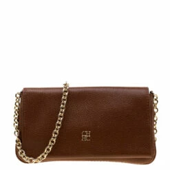 Carolina Herrera Tan Leather Chain Flap Shoulder Bag Women - Brown