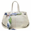 Carolina Herrera Off White Monogram Embossed Scarf Tote Women