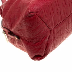 Carolina Herrera Red Monogram Leather Satchel Women -Carolina Herrera Shop luxury women carolina herrera used handbags p201004 009