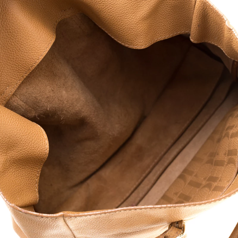 Carolina Herrera Brown Leather Flap Tote Women