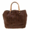 Carolina Herrera Brown Monogram Leather Andy Tote Women