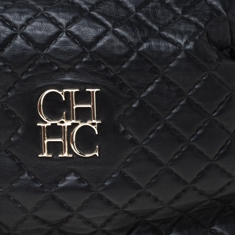 Carolina Herrera Black Quilted Leather Chain Satchel Women 5 Carolina Herrera Black Quilted Leather Chain Satchel Women - Image 5