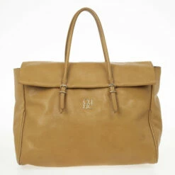 Carolina Herrera Beige Adagio Leather Bag Women