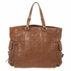 Carolina Herrera CH Brown Monogram Tote Women