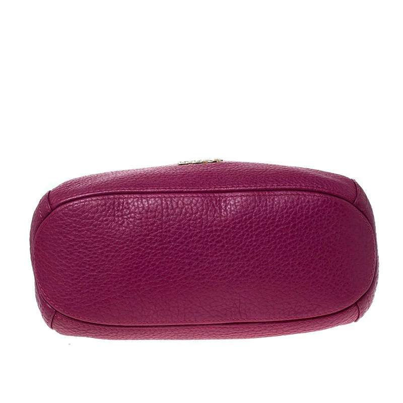 Carolina Herrera Hot Pink Leather Chain Tassel Shoulder Bag Women