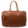Carolina Herrera Brown Leather Large Andy Boston Bag Women