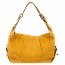 Carolina Herrera Tan Embossed Shoulder Bag Women - Orange