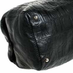 Carolina Herrera Black Monogram Leather Tassel Satchel Women 20 Carolina Herrera Black Monogram Leather Tassel Satchel Women -Carolina Herrera Shop luxury women carolina herrera used handbags p256243 004
