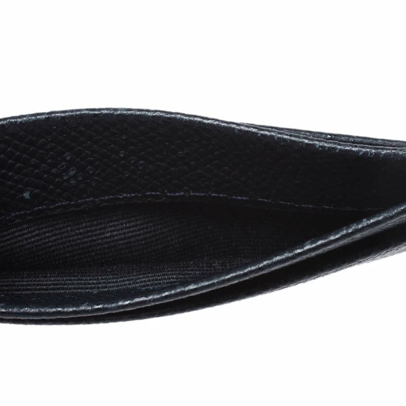 Carolina Herrera Navy Blue Leather Card Holder Women