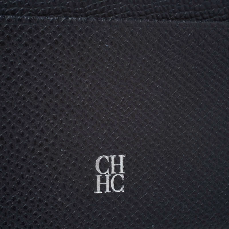 Carolina Herrera Navy Blue Leather Card Holder Women