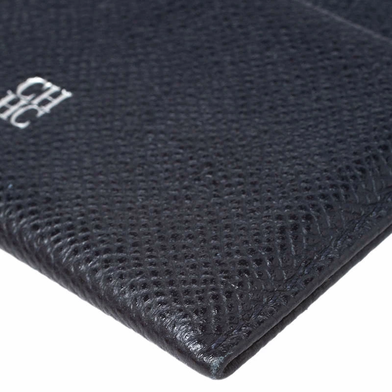 Carolina Herrera Navy Blue Leather Card Holder Women