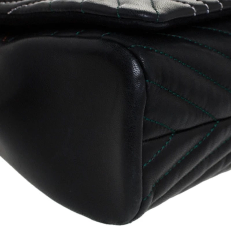 Carolina Herrera Black Quilted Leather Bimba Flap Shoulder Bag Women