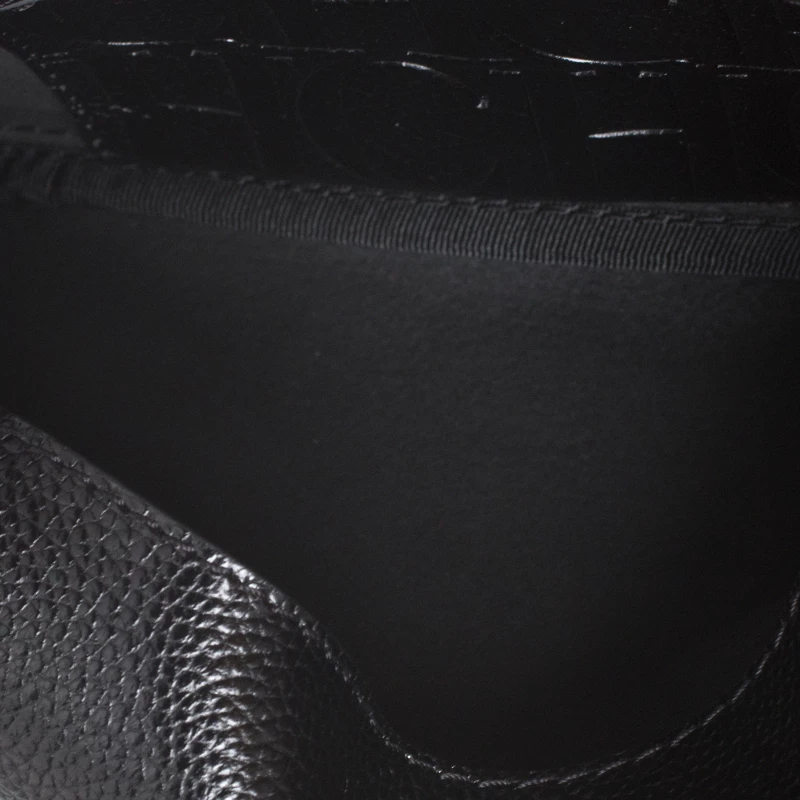 Carolina Herrera Black Leather Flap Crossbody Bag Women